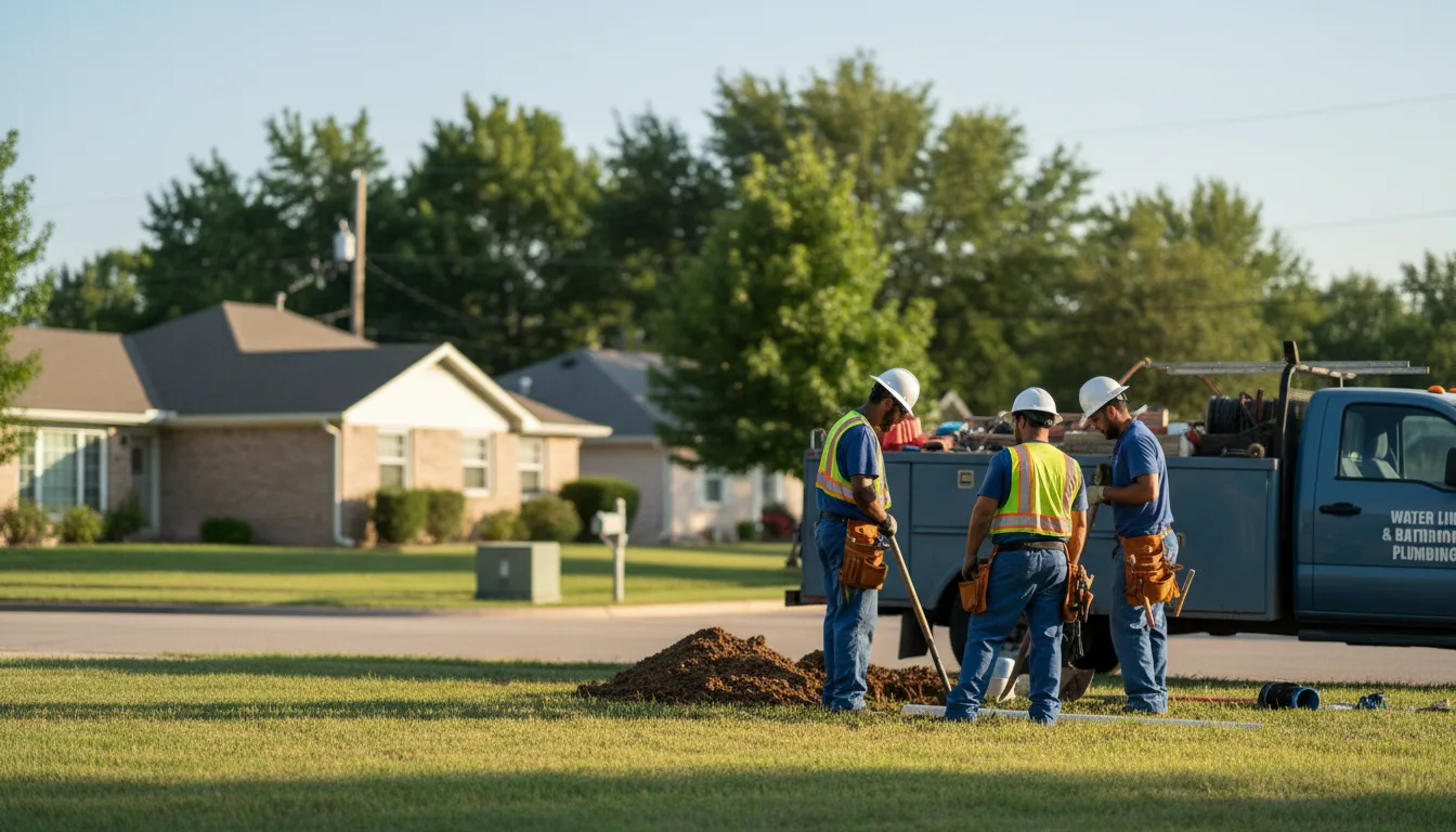 Residential water line and bathroom plumbing service in Glyndon, MD